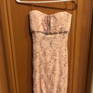 Baby pink prom dress